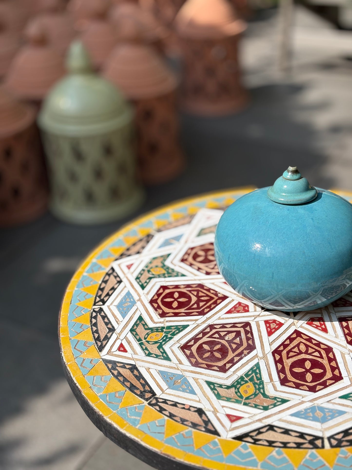 Mozaiek tafeltje Rond - Fez